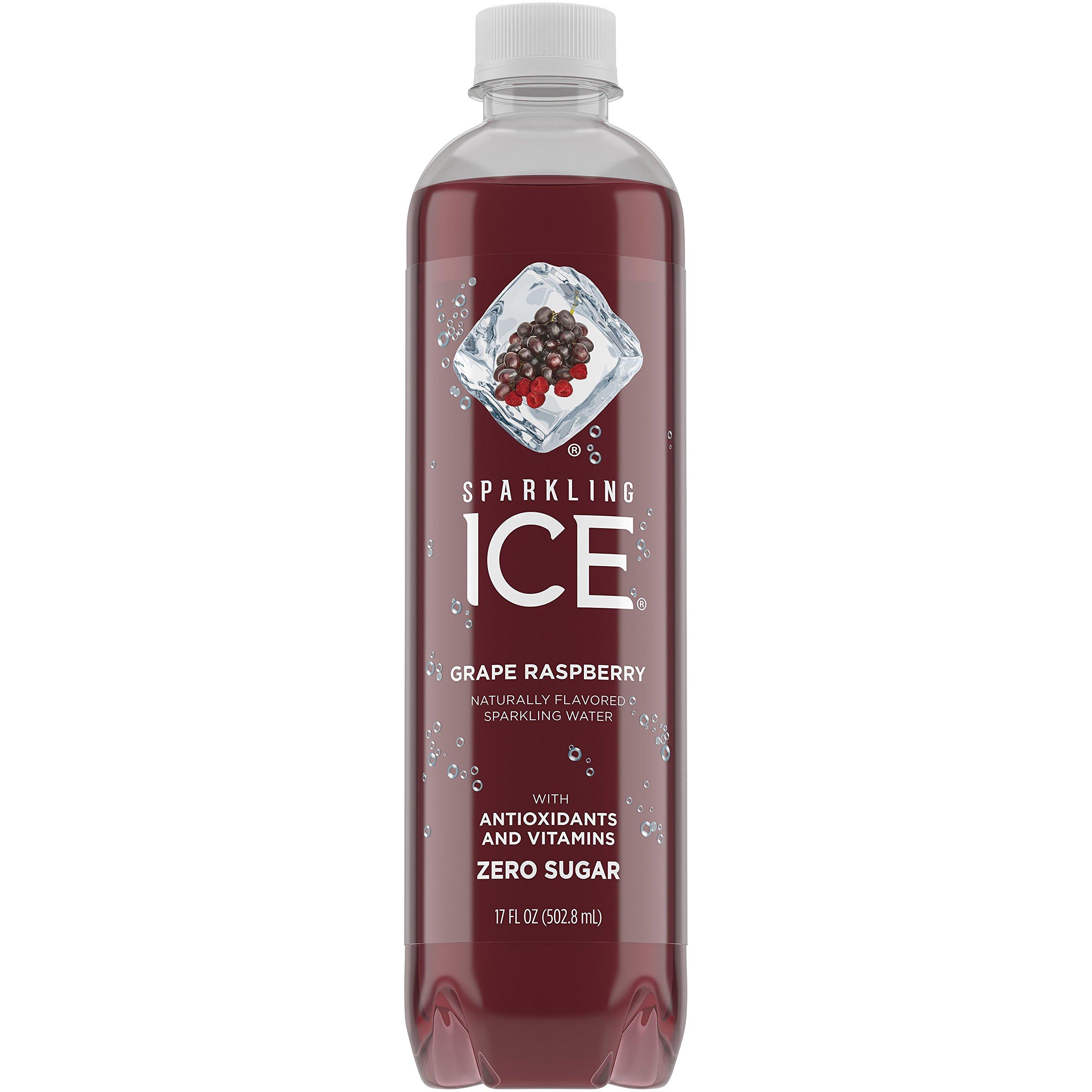 Sparkling Ice Grape Raspberry Sparkling Water, with Antioxidants and