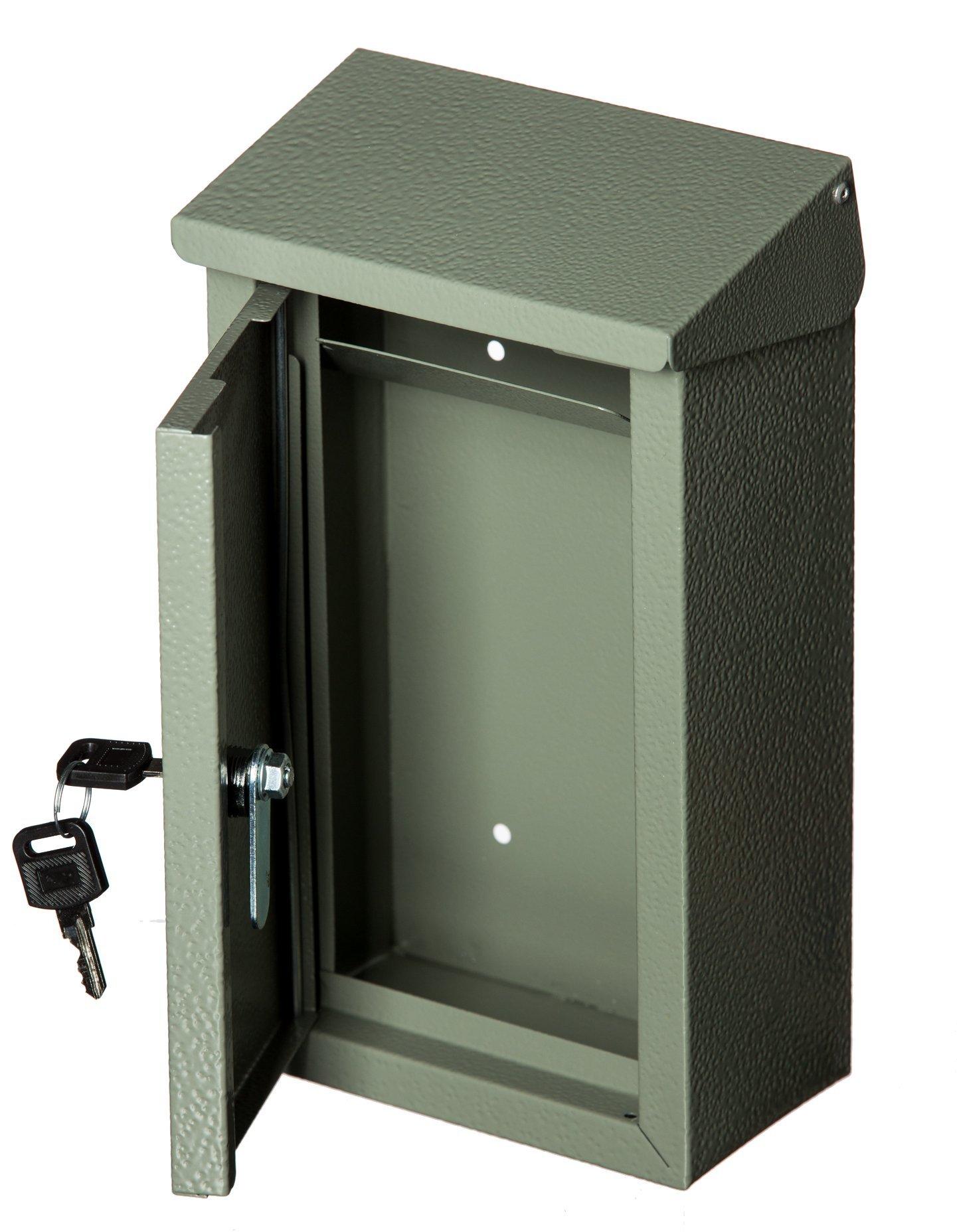 Outdoor Large Key Drop Box Galvanized Steel WallMount PowderCoated