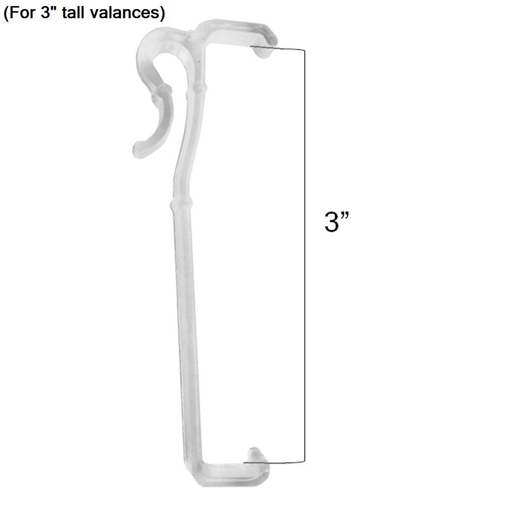 10 Pack of 3.25 Valance Clips,Valance Clips for Window Blind Valance 10 Pack 6 Pack FREE SHIPPING! 4 different sizes! 2 Pack and 20 Pack!