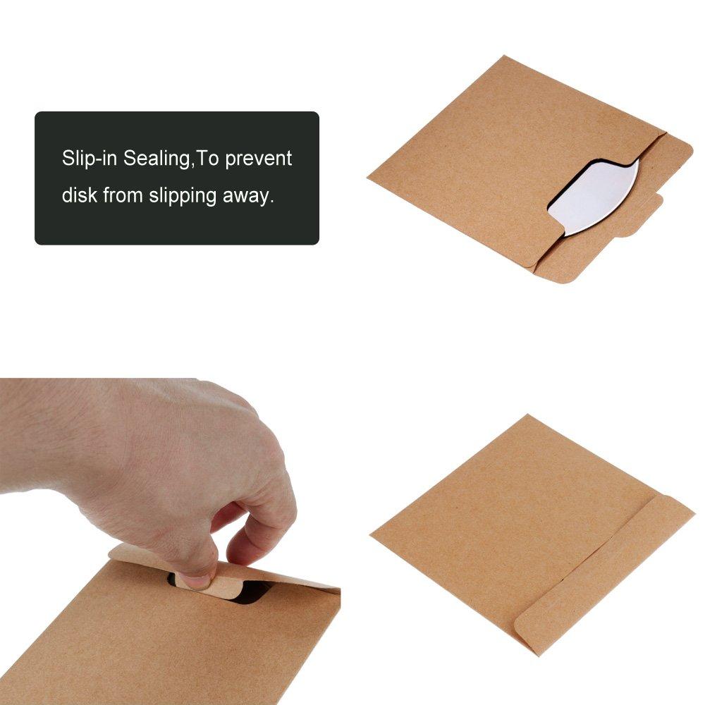 Vastar 100 Packs CD Sleeves Kraft Paper DVD Envelopes, CD Paper Cardboard, Kraft eBay