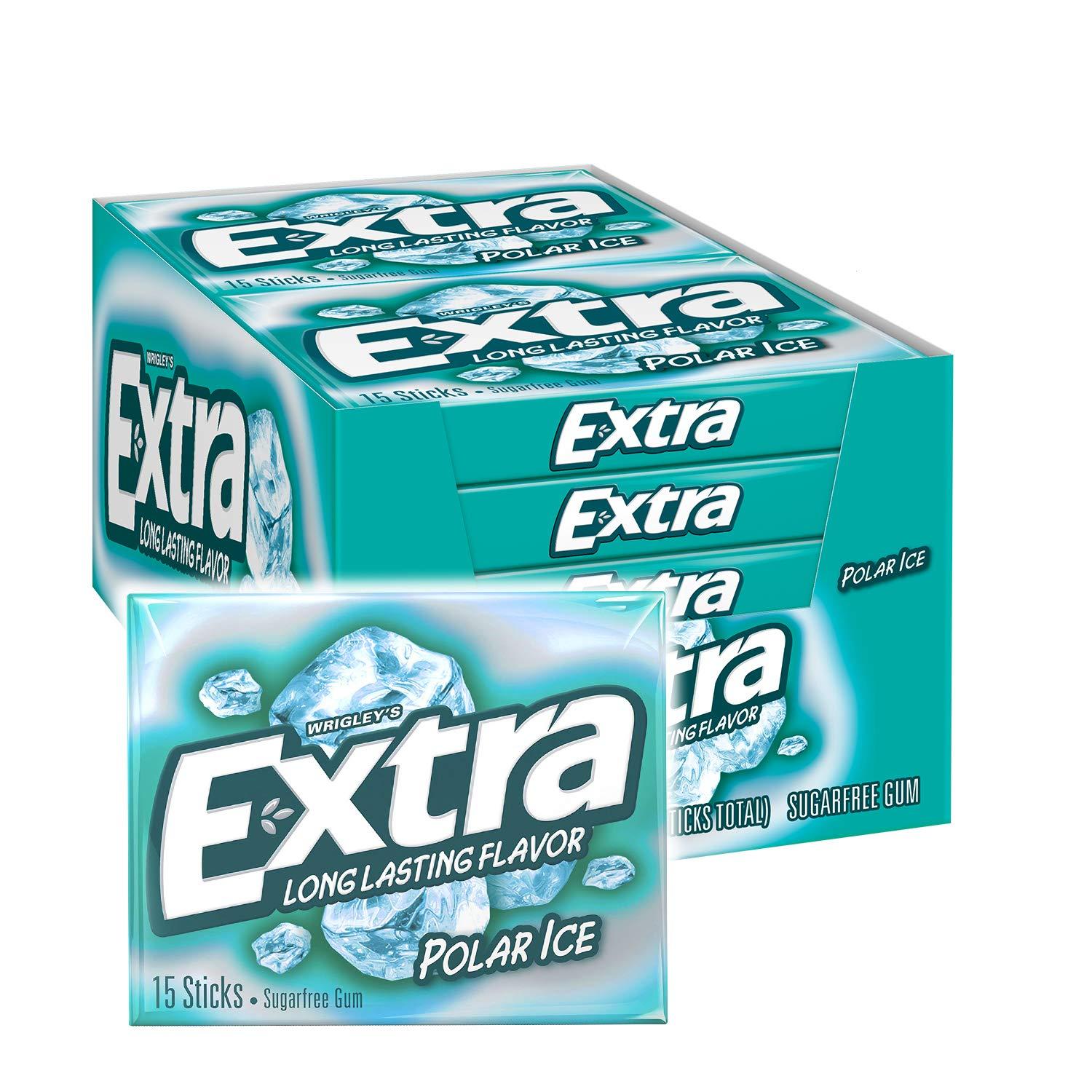 EXTRA Gum Polar Ice Sugarfree Gum, 15 Sticks (Pack of 10) eBay