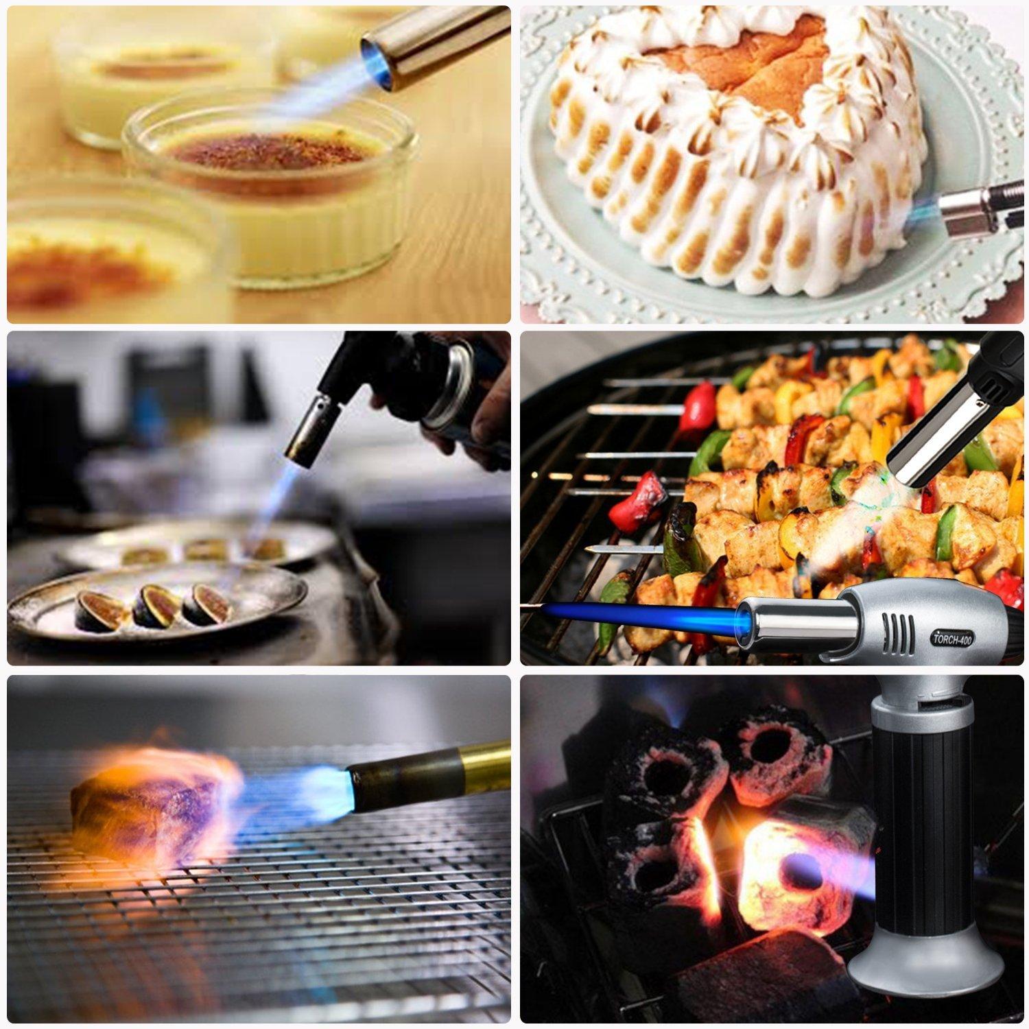 COOKING TORCH Refillable Kitchen Butane Culinary Burner Creme Brulee