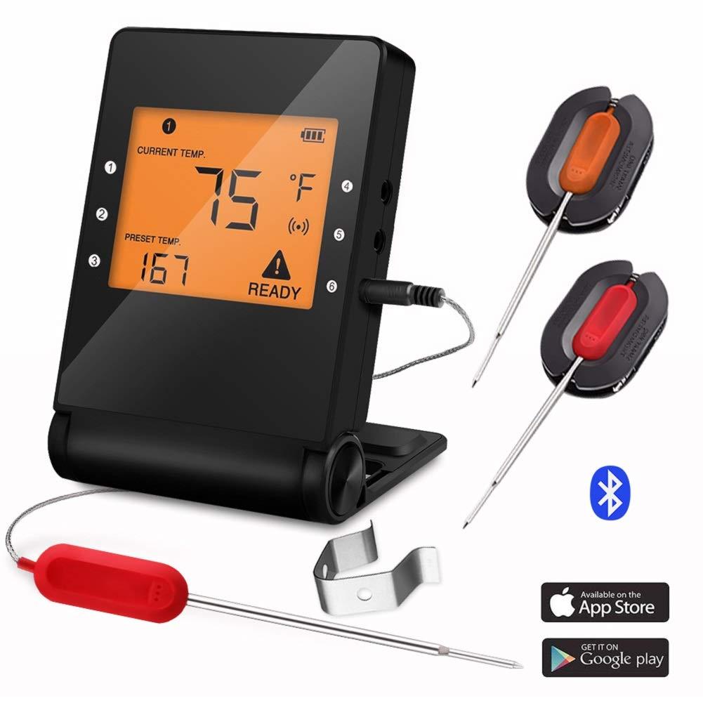 Barbecue Meat Thermometer Wireless Bluetooth Cooking Probe with 2 Probe