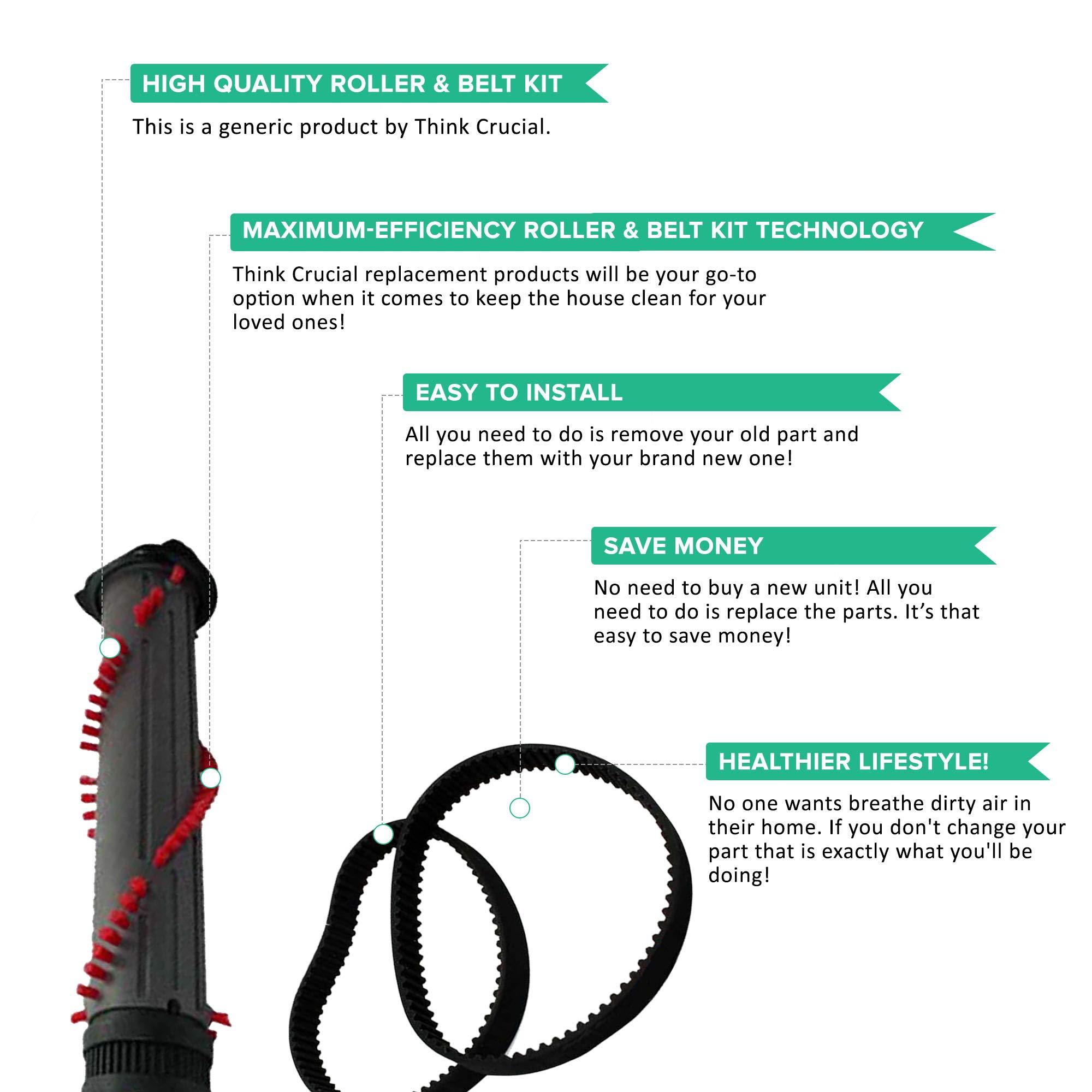 Replacement Dyson DC17 Roller Brush Beater Bar With 2 Free Drive Belts