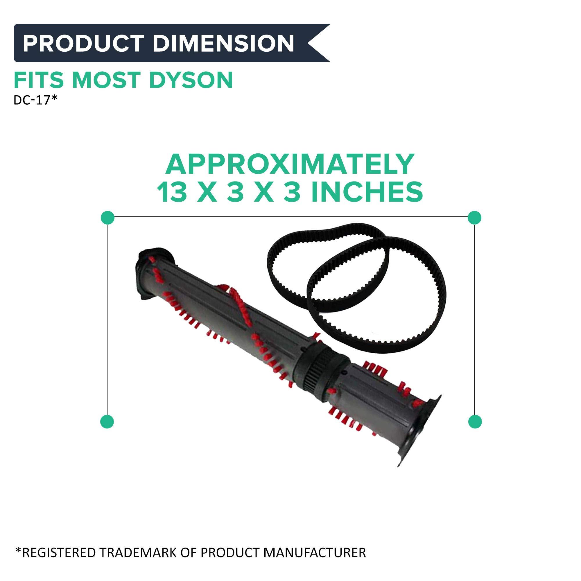 Replacement Dyson DC17 Roller Brush Beater Bar With 2 Free Drive Belts