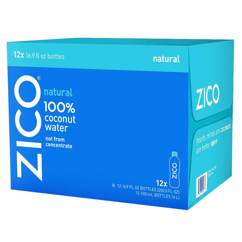 ZICO Natural 100% Coconut Water Drink, No Sugar Added Gluten Free
