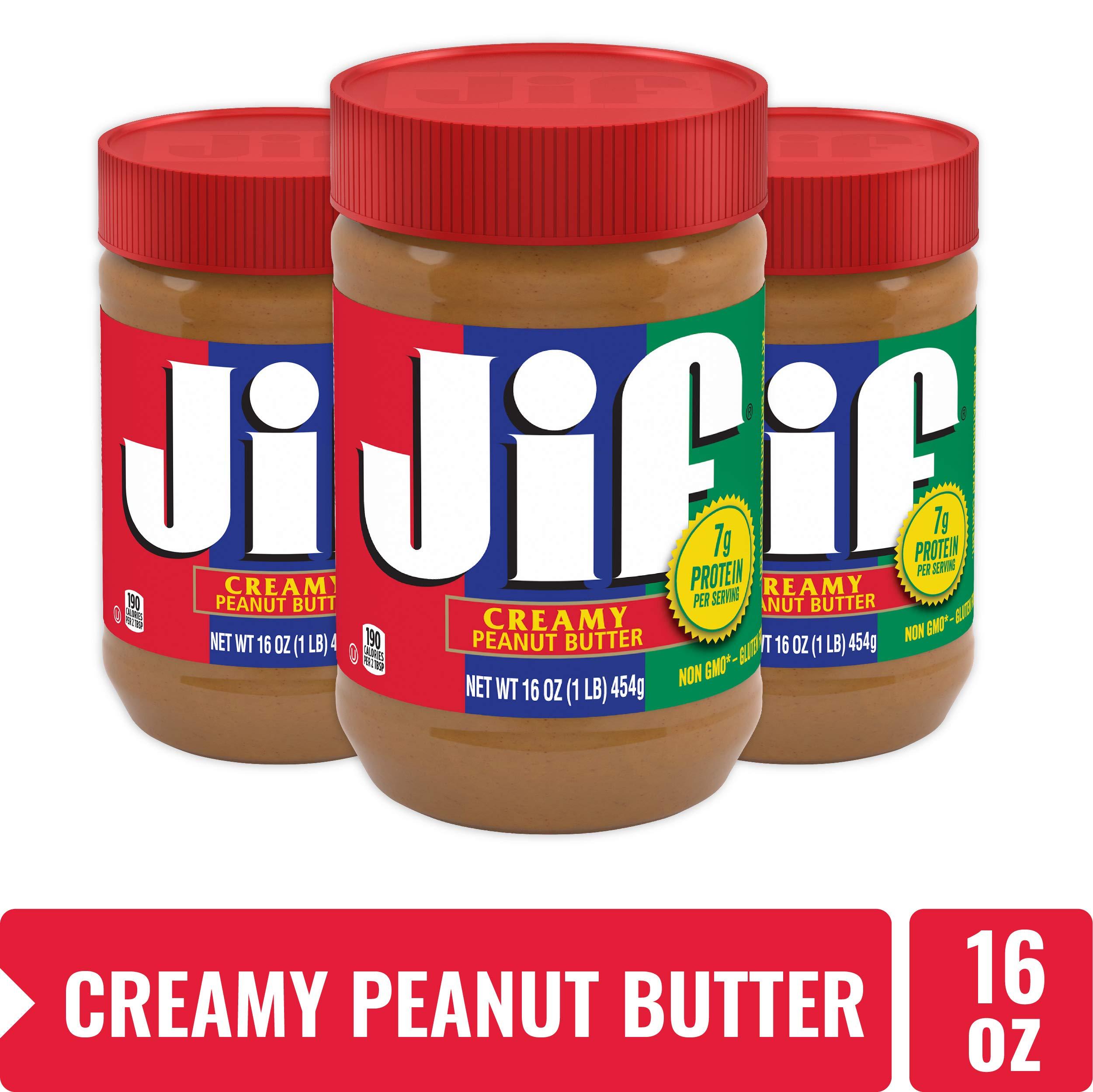 Jif Creamy Peanut Butter, 16 Ounce (Pack of 3) 16 Ounce (Pack of 3) eBay