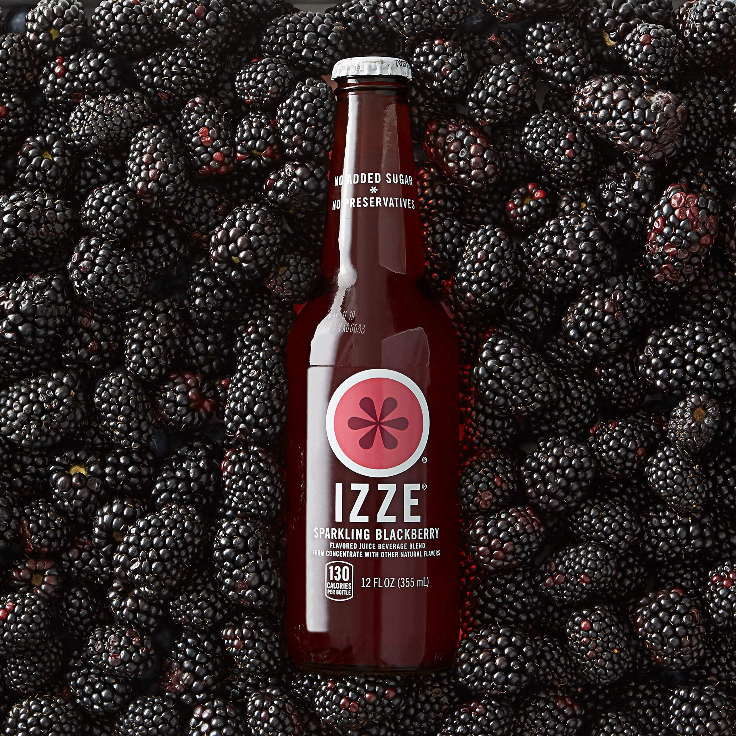 IZZE Sparkling Juice, Blackberry, 12 oz Glass Bottles, 12 Count eBay