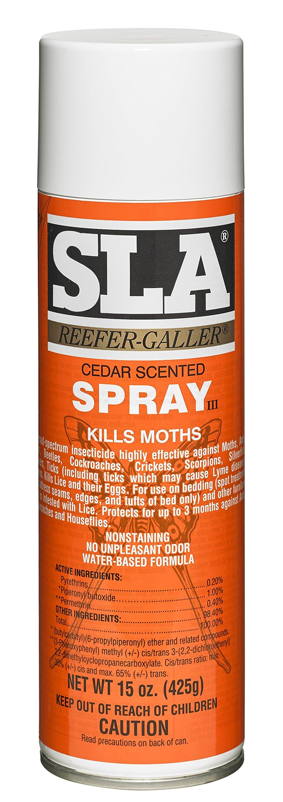 ReeferGaller SLA Cedar Scented Spray Kills Clothes Moths, Carpet