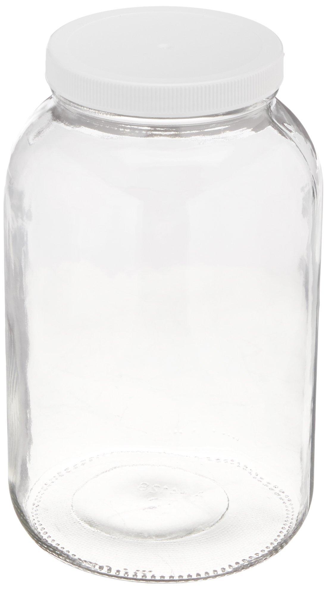 Kombucha Fermentation Large Glass Canning Jar Plastic Lid 1 gallon