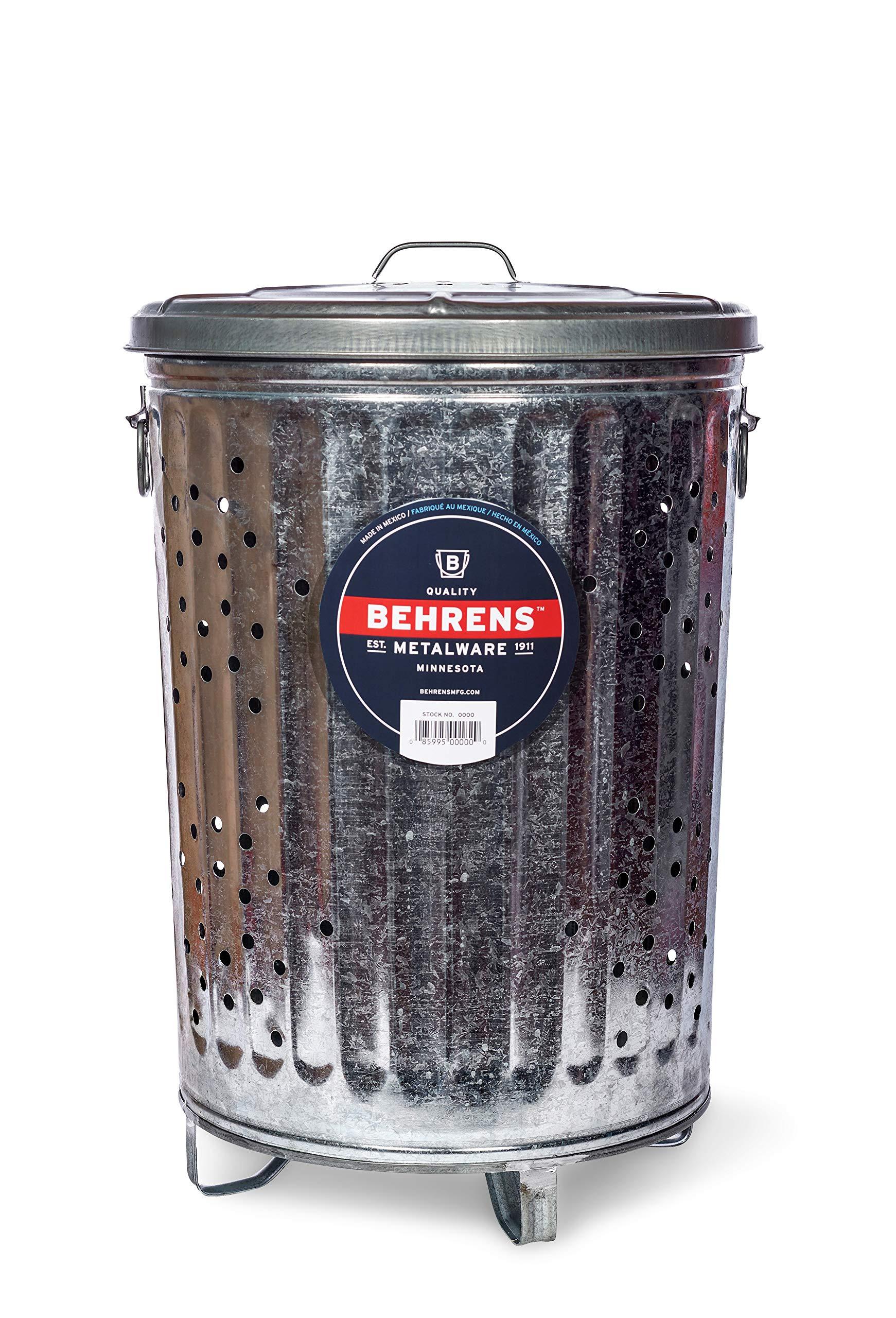 Trash Burn Barrel Combo Galvanized Steel Rubbish Burner Composter 20