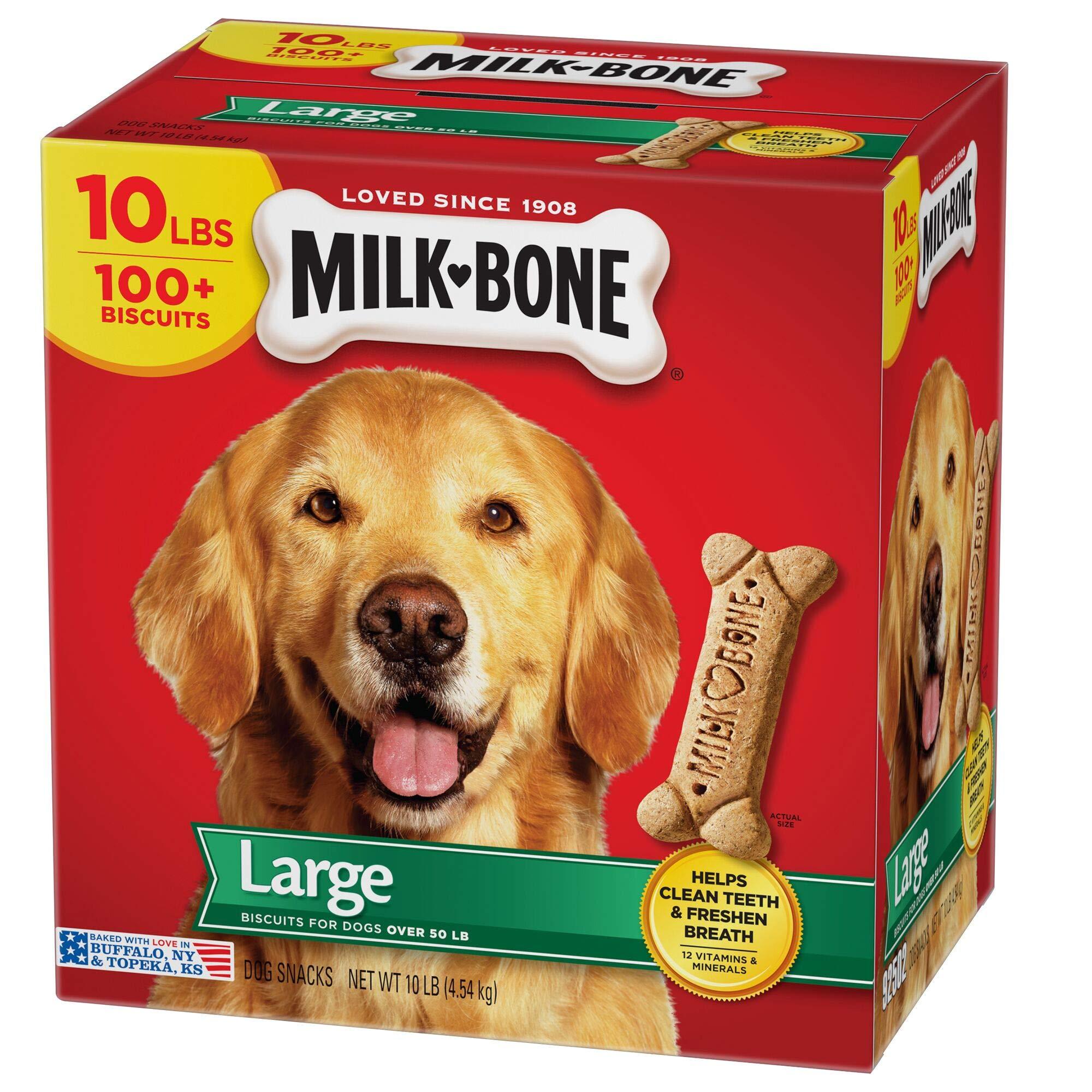 MilkBone Original Dog Treats, Cleans Teeth, Freshens Breath 10 Lb. Box