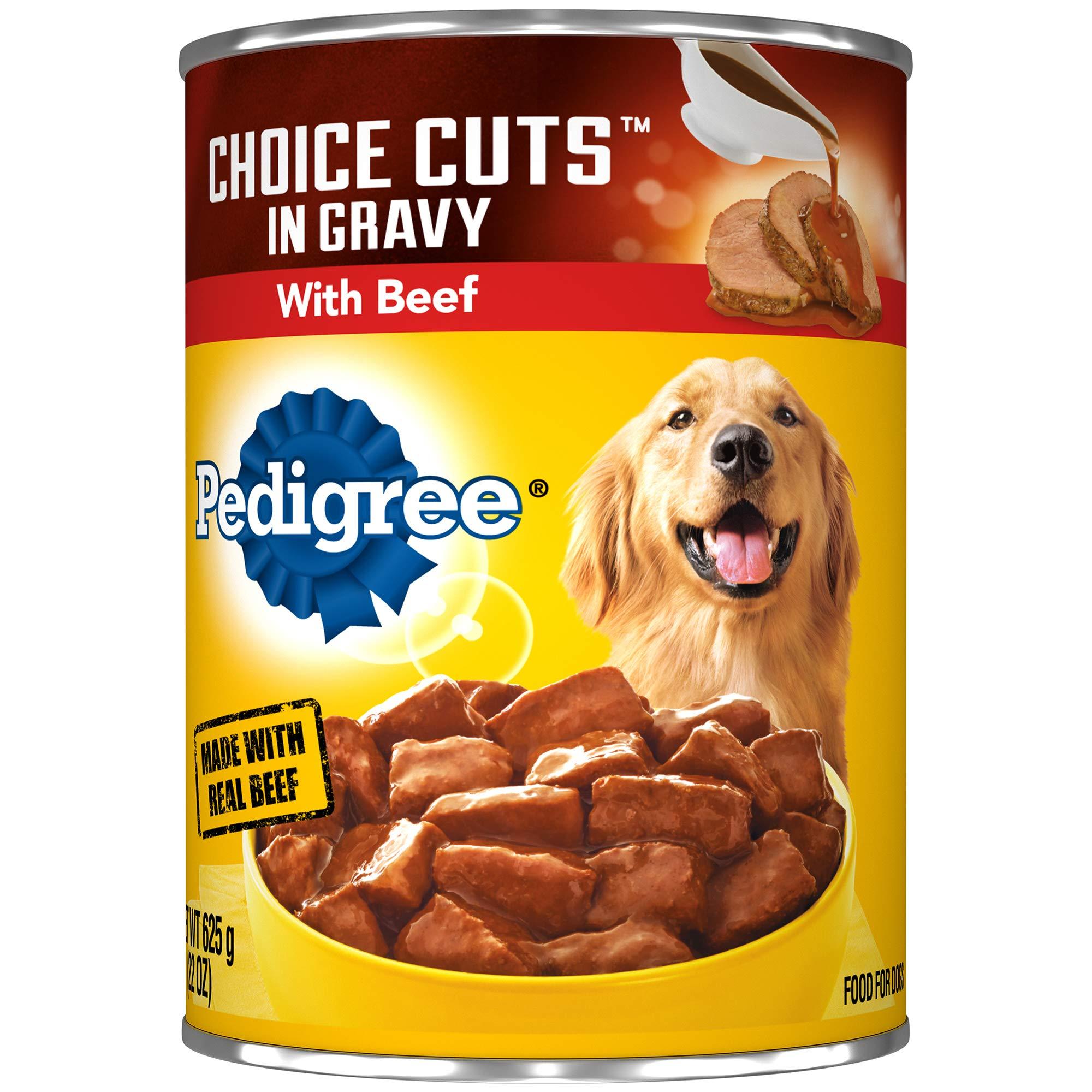 Pedigree Choice Cuts In Gravy With Beef Adult Canned Wet Dog Food, (12