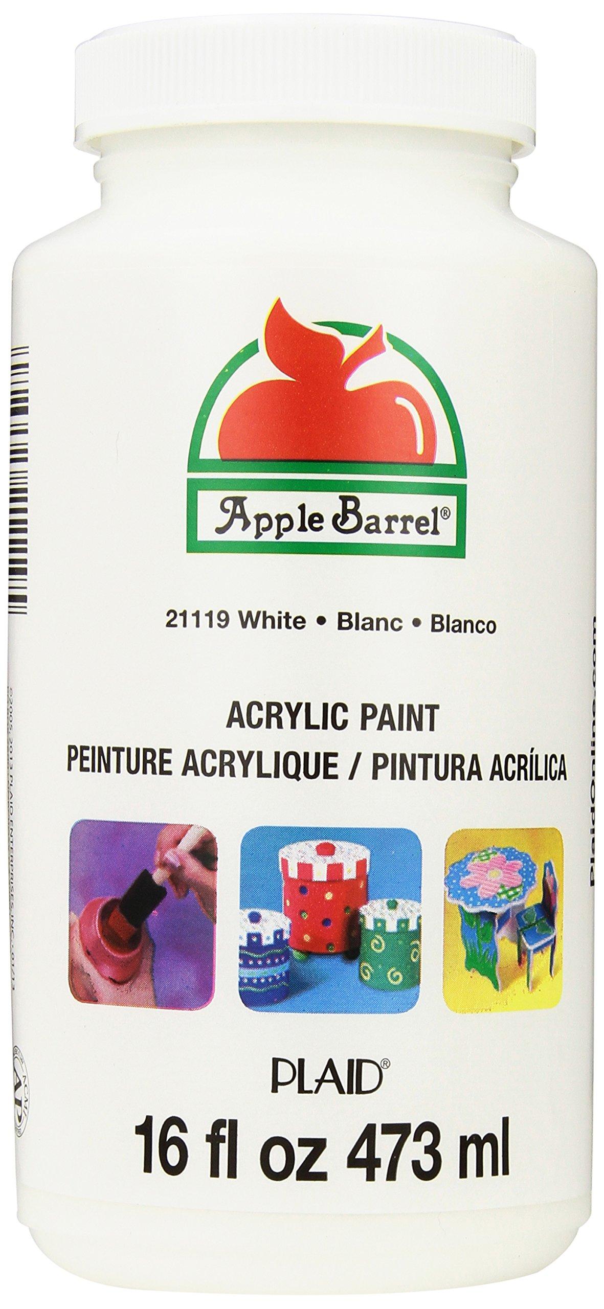 Apple Barrel Acrylic Paint in Assorted Colors (16 Ounce), 21119 White