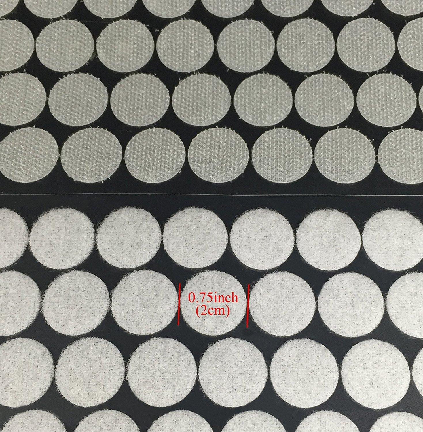 Velcro Dot Stickers 1000pcs500 Pair Sets 20mm Diameter Sticky Back