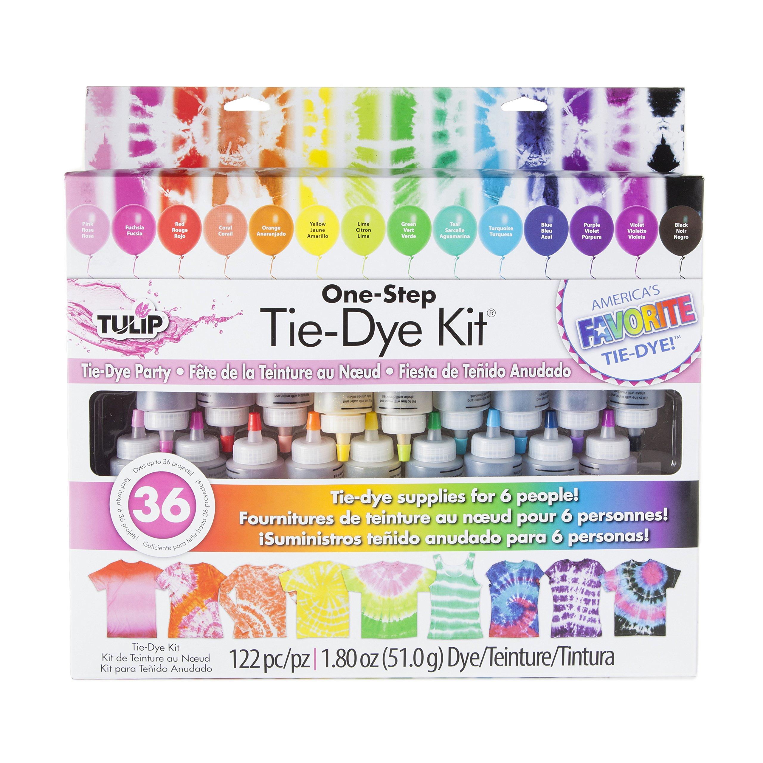 Tulip onestep tiedye Kit Party Supplies, 18 Bottles Tie Dye, Rainbow 885901533846 eBay