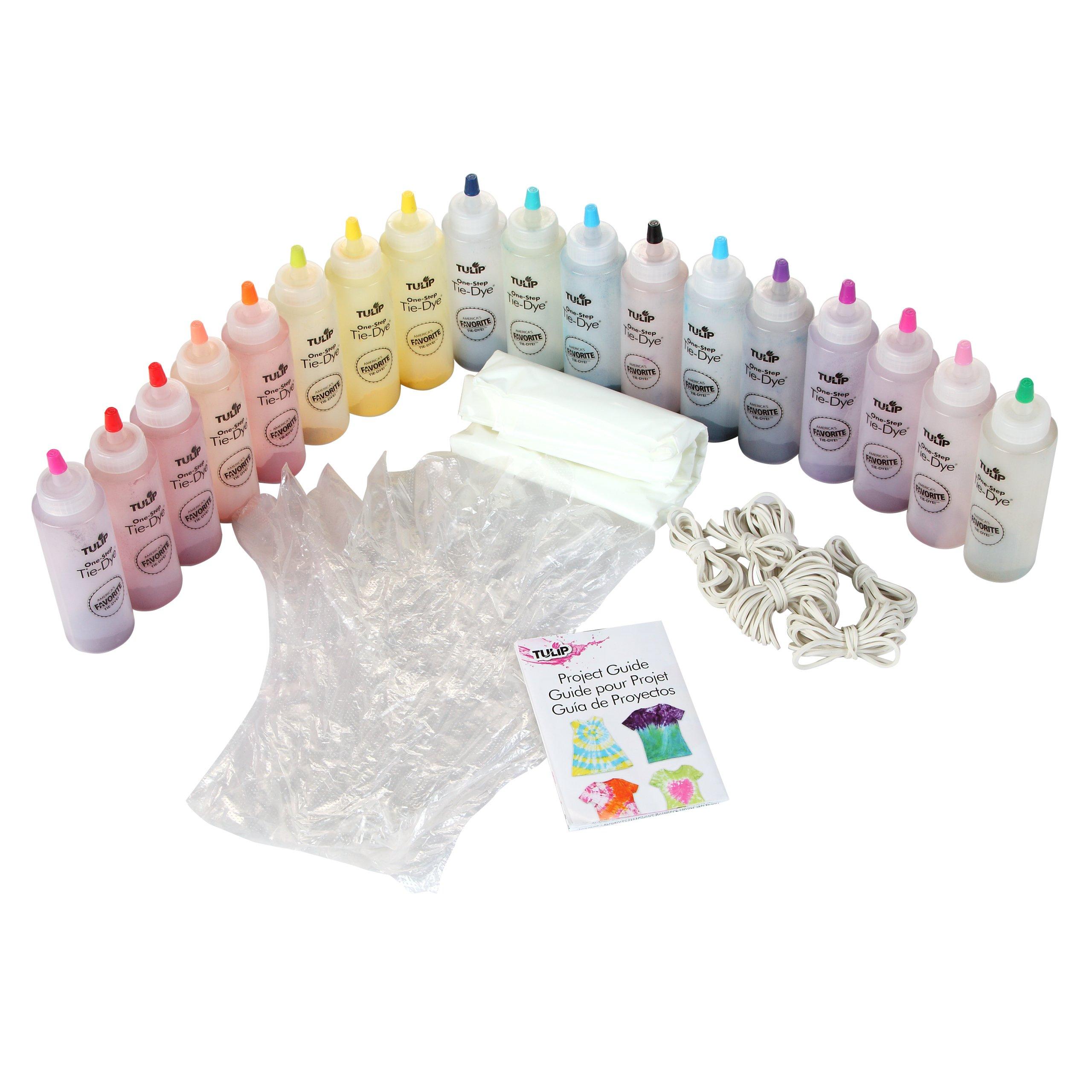 Tulip onestep tiedye Kit Party Supplies, 18 Bottles Tie Dye, Rainbow 885901533846 eBay