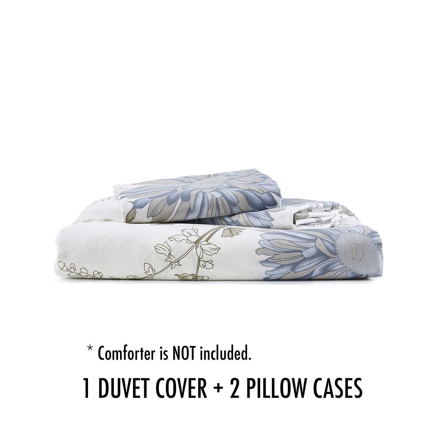 Wake In Cloud - Floral Duvet Cover Set, 100% Cotton Bedding, Botanical Flowers  eBay
