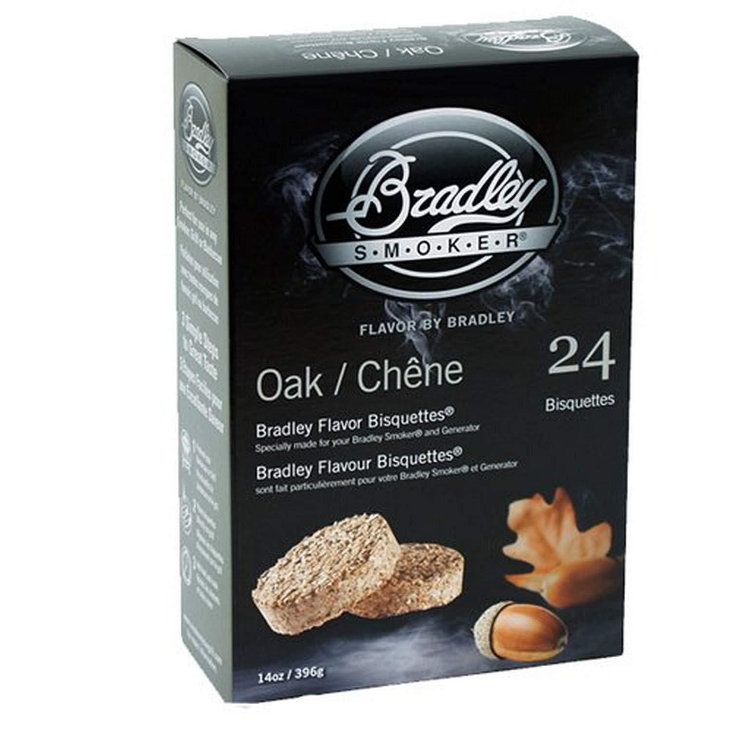 Bradley Smokers Btok24 Bisquettes Smokers, Oak, 24-Pack (689796110409)
